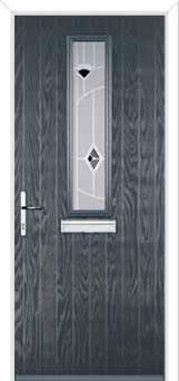 Mid Square (centre) Murano Composite Front Door in Anthracite Grey