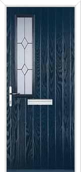 Mid Square (off set) Classic Composite Front Door in Dark Blue
