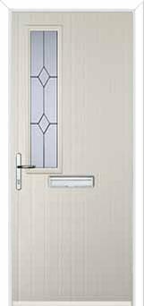Mid Square (off set) Classic Composite Front Door in Cream