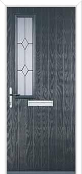 Mid Square (off set) Classic Composite Front Door in Anthracite Grey
