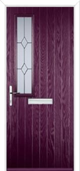 Mid Square (off set) Classic Composite Front Door in Purple Violet