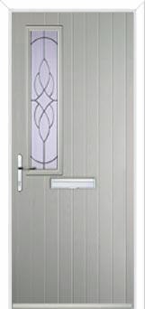 Mid Square (off set) Elegance Composite Front Door in Agate Grey