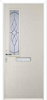 Mid Square (off set) Elegance Composite Front Door in Cream
