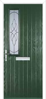 Mid Square (off set) Elegance Composite Front Door in Green