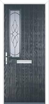 Mid Square (off set) Elegance Composite Front Door in Anthracite Grey