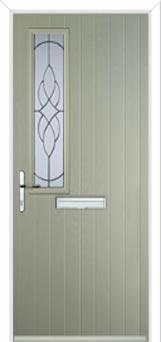 Mid Square (off set) Elegance Composite Front Door in Pebble Grey