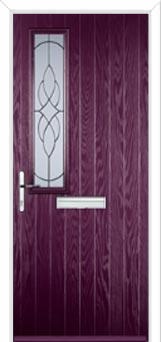 Mid Square (off set) Elegance Composite Front Door in Purple Violet