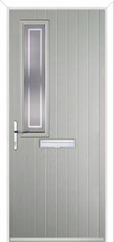 Mid Square (off set) Enfield Composite Front Door in Agate Grey