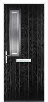 Mid Square (off set) Enfield Composite Front Door in Black