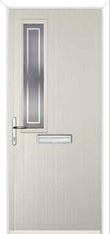 Mid Square (off set) Enfield Composite Front Door in Cream