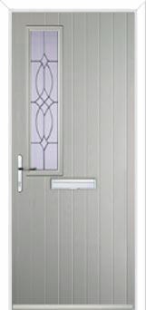 Mid Square (off set) Flair Composite Front Door in Agate Grey