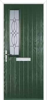 Mid Square (off set) Flair Composite Front Door in Green