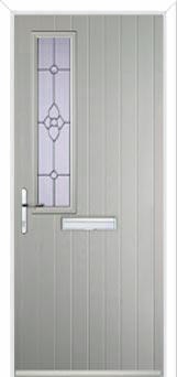 Mid Square (off set) Finesse Composite Front Door in Agate Grey