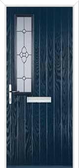 Mid Square (off set) Finesse Composite Front Door in Dark Blue