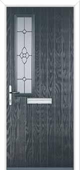 Mid Square (off set) Finesse Composite Front Door in Anthracite Grey