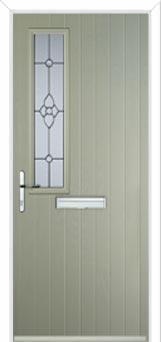 Mid Square (off set) Finesse Composite Front Door in Pebble Grey