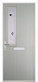 Mid Square (off set) Murano Composite Front Door in Agate Grey