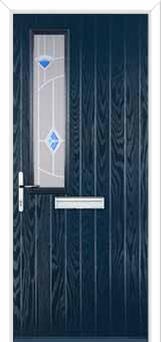 Mid Square (off set) Murano Composite Front Door in Dark Blue