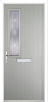 Mid Square (off set) Staxton Composite Front Door in Agate Grey