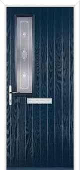 Mid Square (off set) Staxton Composite Front Door in Dark Blue