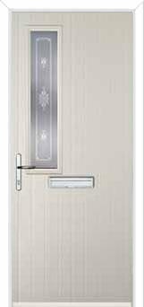 Mid Square (off set) Staxton Composite Front Door in Cream