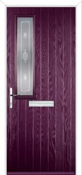 Mid Square (off set) Staxton Composite Front Door in Purple Violet