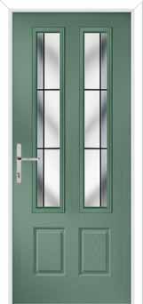 Oulton Aurora Composite Front Door in Chartwell Green