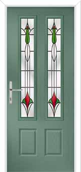 Oulton Beaumont Composite Front Door in Chartwell Green