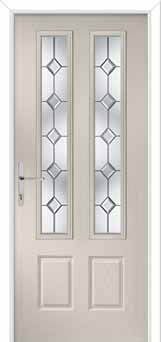 Oulton Crystal Diamond Composite Front Door in Cream