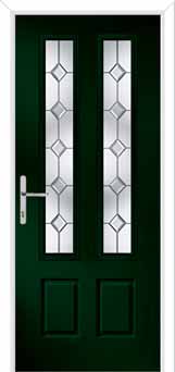 Oulton Crystal Diamond Composite Front Door in Green