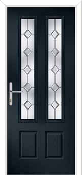 Oulton Crystal Diamond Composite Front Door in Anthracite Grey