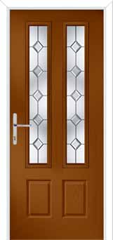 Oulton Crystal Diamond Composite Front Door in Oak