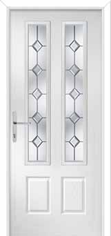 Oulton Crystal Diamond Composite Front Door in White