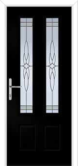 Oulton Crystal Harmony Composite Front Door in Black Brown