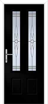 Oulton Crystal Harmony Composite Front Door in Black