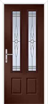 Oulton Crystal Harmony Composite Front Door in Darkwood