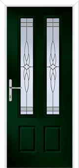 Oulton Crystal Harmony Composite Front Door in Green