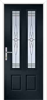 Oulton Crystal Harmony Composite Front Door in Anthracite Grey