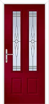 Oulton Crystal Harmony Composite Front Door in Red