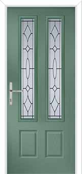 Oulton Clarity Composite Front Door in Chartwell Green