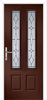 Oulton Clarity Composite Front Door in Darkwood