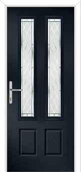 Oulton Diamond Cut Composite Front Door in Anthracite Grey