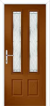Oulton Diamond Cut Composite Front Door in Oak