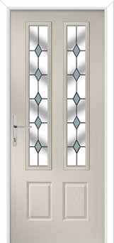 Oulton Drop Diamond Composite Front Door in Cream