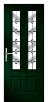 Oulton Drop Diamond Composite Front Door in Green
