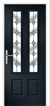 Oulton Drop Diamond Composite Front Door in Anthracite Grey