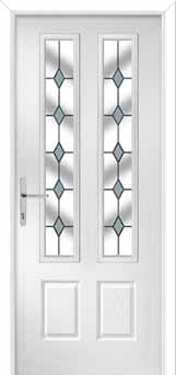 Oulton Drop Diamond Composite Front Door in White