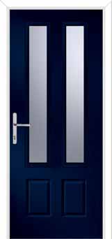 Oulton Glazed Composite Front Door in Blue