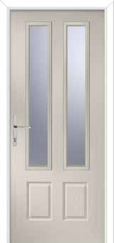 Oulton Glazed Composite Front Door in Cream