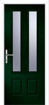 Oulton Glazed Composite Front Door in Green